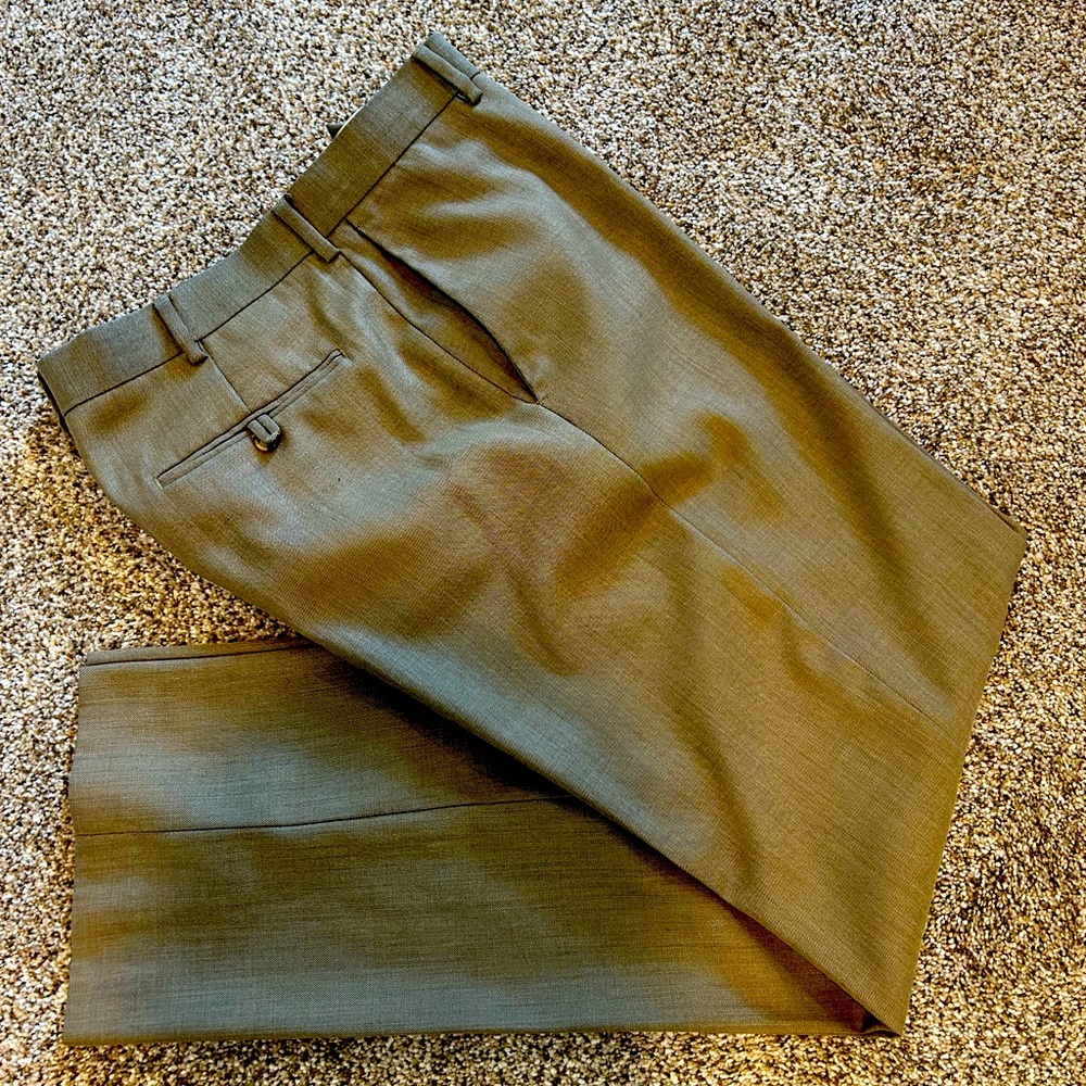 High quality tan slacks with 33” waist and 32” inseam.